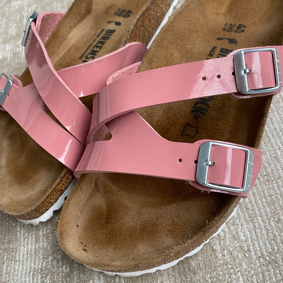 Birkenstock Yao Patent Coral Peach Sandals 40 - Picture 5 of 7